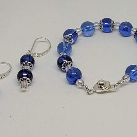 Teal Bracelet and Earring Set - Picture 8 of 10